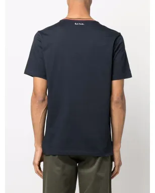 Paul Smith ストライプ トリム オーガニックコットン Tシャツ - サムネイル4
