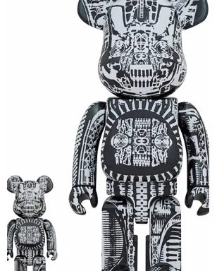 MEDICOM TOY BE@RBRICK HR GIGER × BE@RBRICK 100% & 400% フィギュアセット（2体セット） - ブラック - サムネイル2