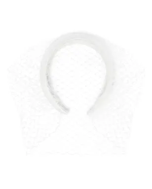 Jennifer Behr トリ ヴィオレット シルク ヘッドバンド - ホワイト - サムネイル1