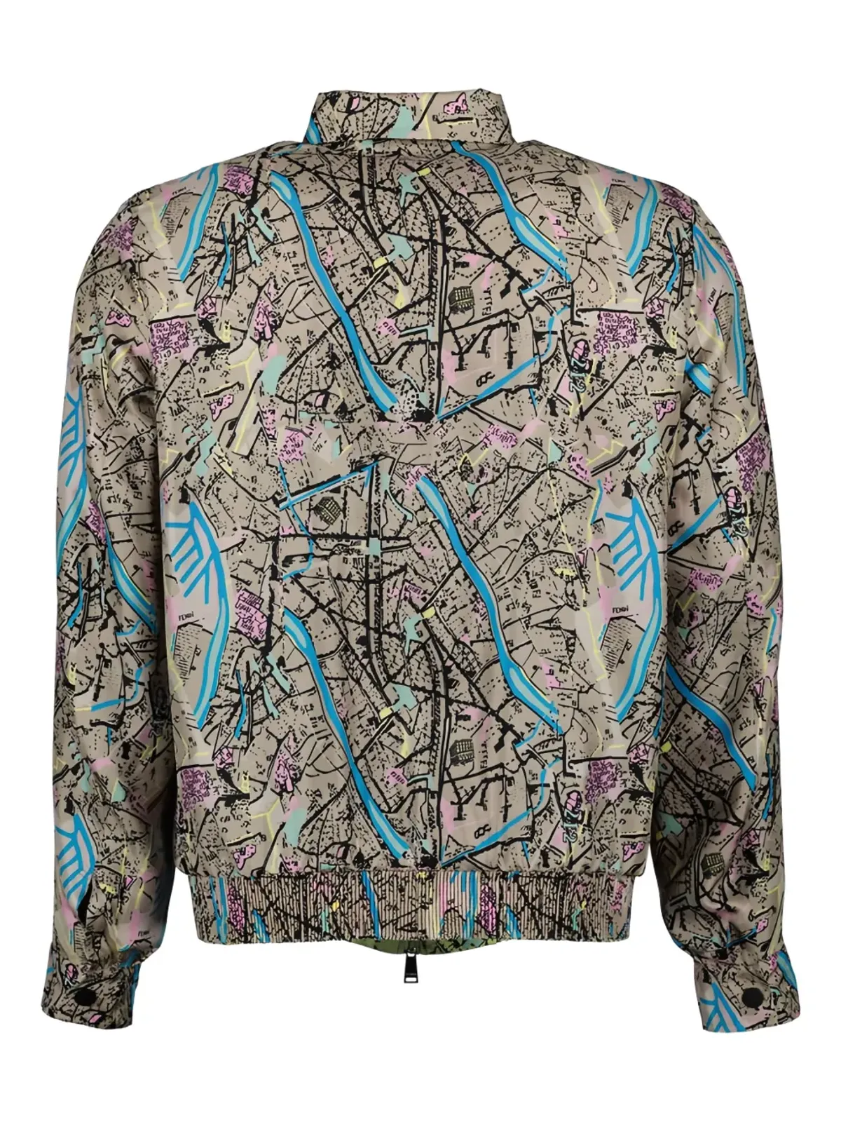FENDI Fendi Map reversible shirt jacket - Green - 画像2