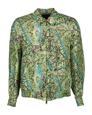 FENDI Fendi Map reversible shirt jacket - Green - サムネイル3