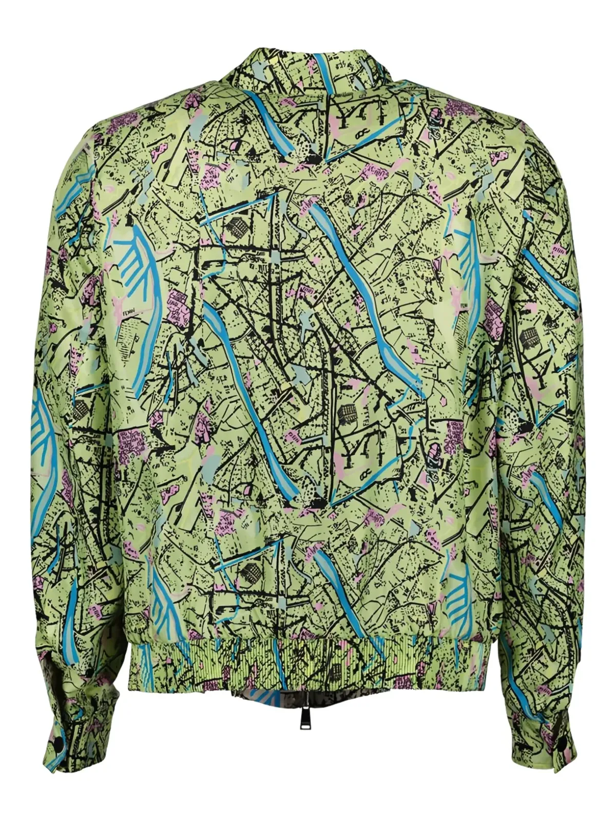 FENDI Fendi Map reversible shirt jacket - Green - 画像4