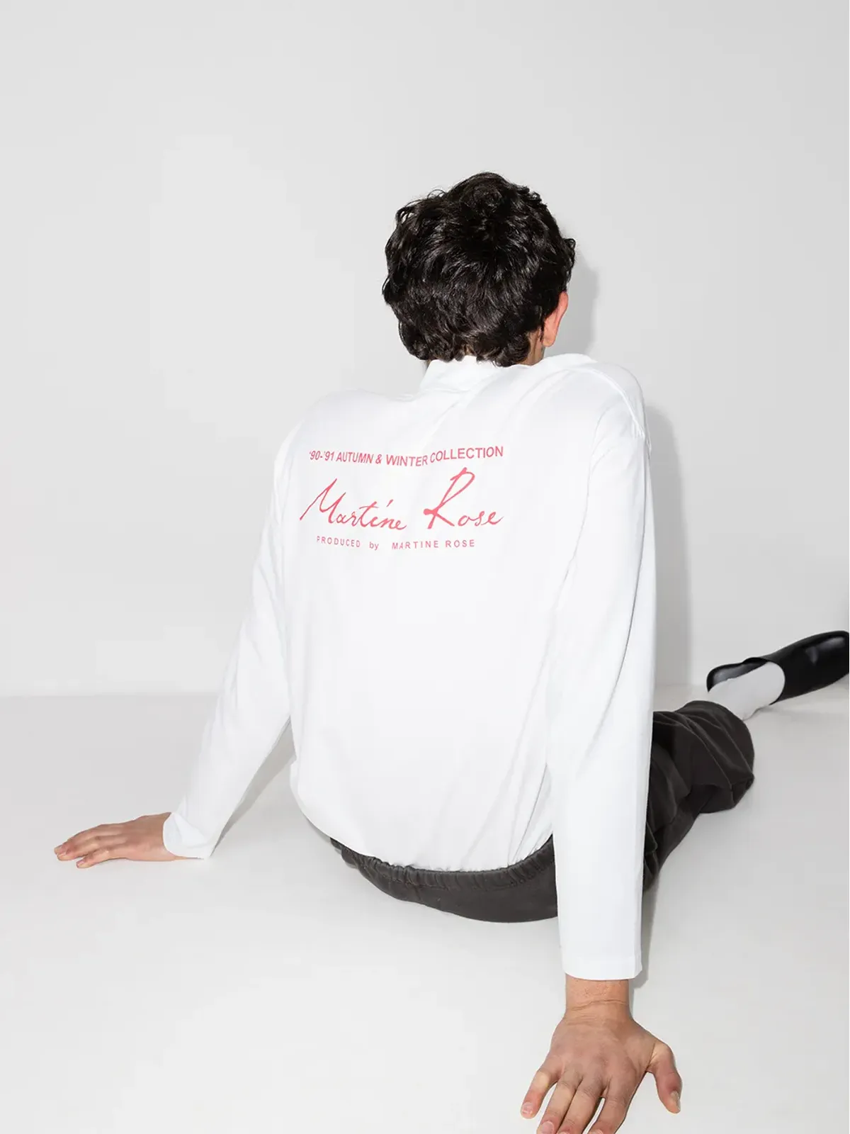 Martine Rose ロゴプリント長袖Tシャツ - 画像5