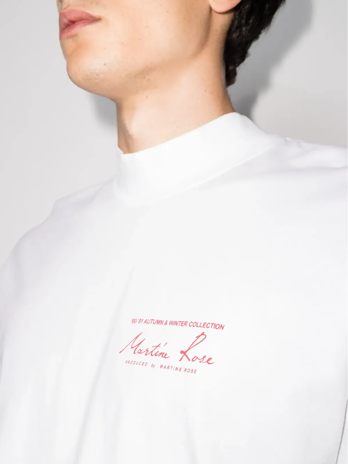 Martine Rose ロゴプリント長袖Tシャツ - 画像4