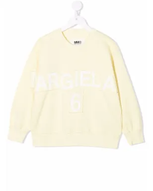 MM6 Maison Margiela Kids ロゴプリント コットン ジャンパー - サムネイル1