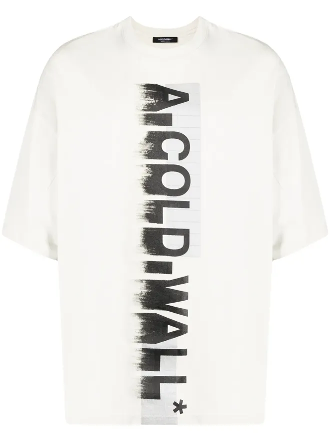 A-COLD-WALL* A-COLD-WALL* ぼかしロゴプリントTシャツ - Neutralsの商品画像