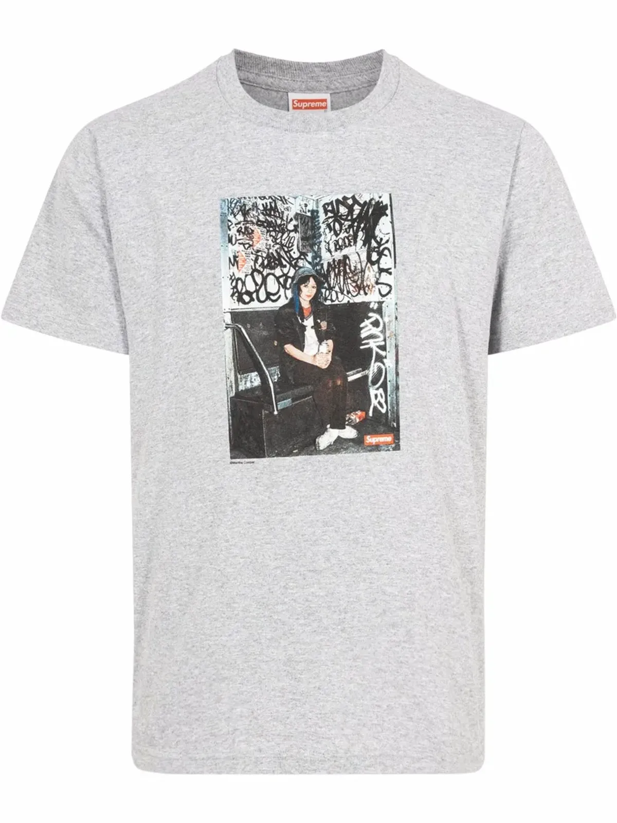 Supreme レディ ピンク クルーネックTシャツ - グレー - 画像1