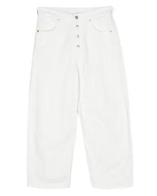 MM6 Maison Margiela Kids 前開きボタン付きストレートジーンズ - White - サムネイル1