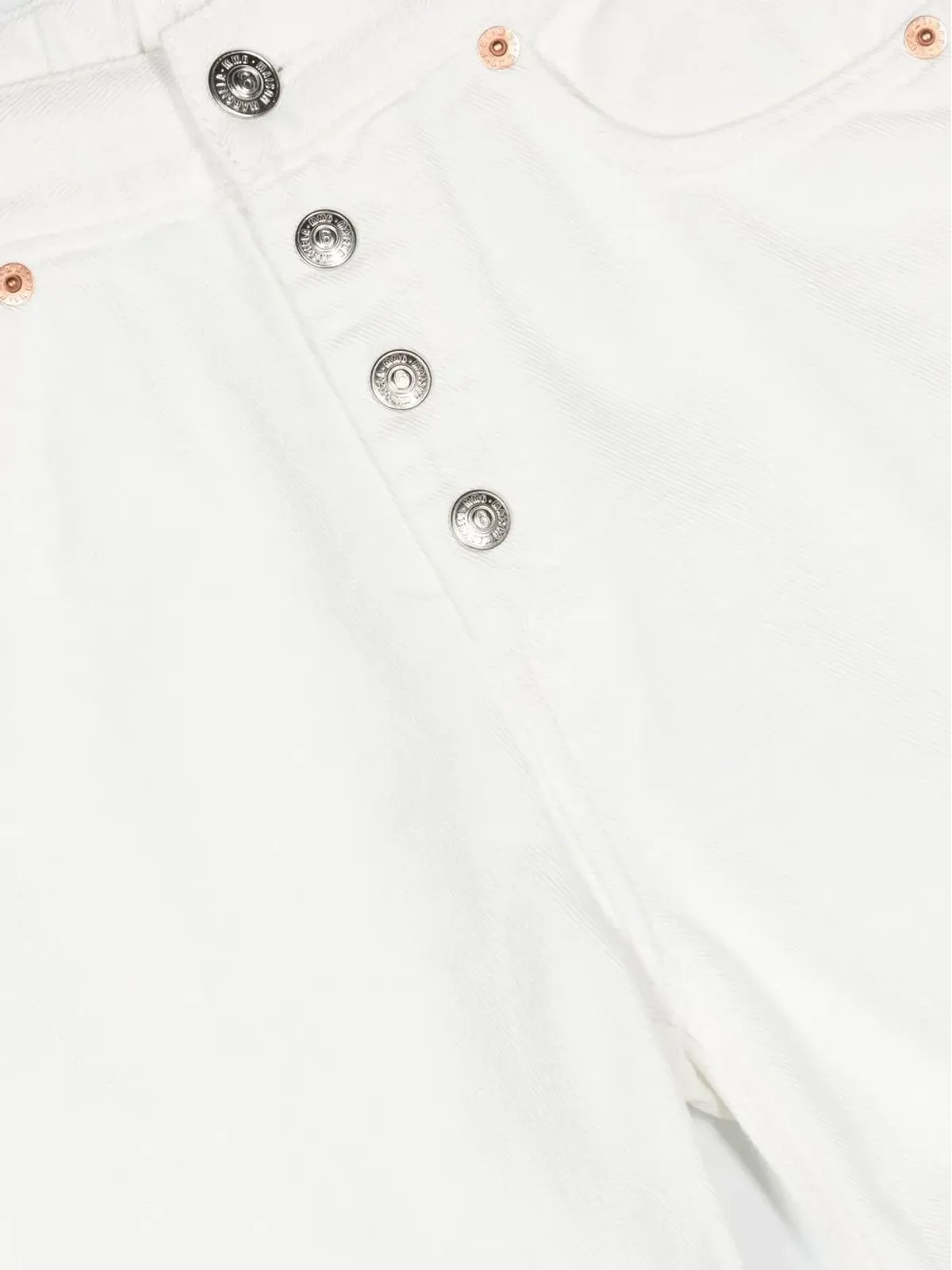 MM6 Maison Margiela Kids 前開きボタン付きストレートジーンズ - White - 画像3