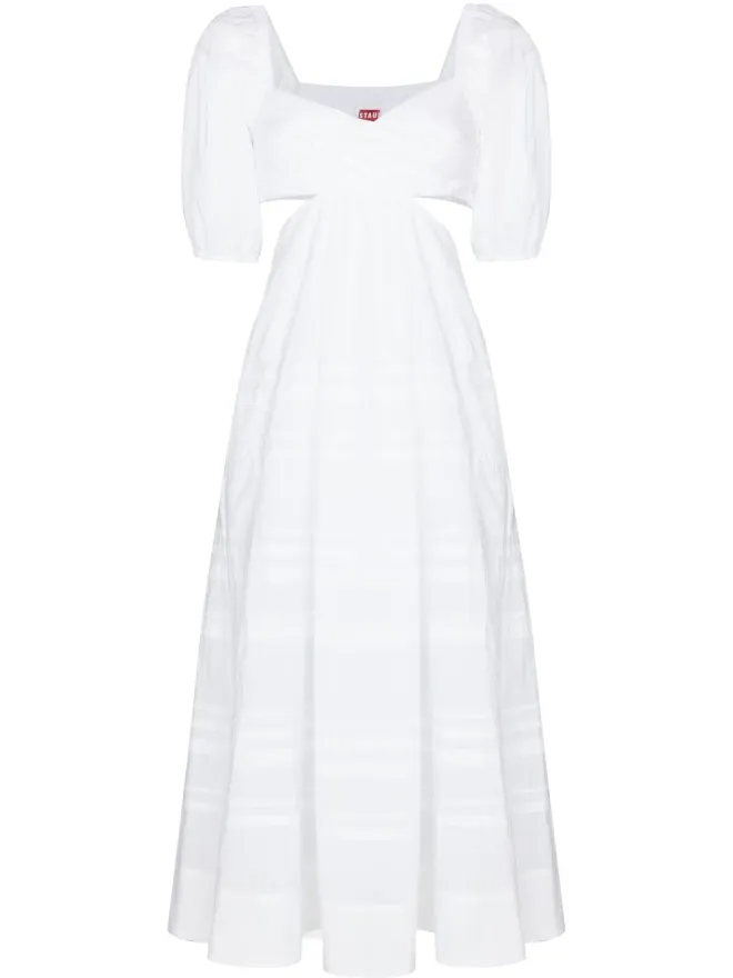 STAUD STAUD カットアウト ティアード ミディドレスの商品画像