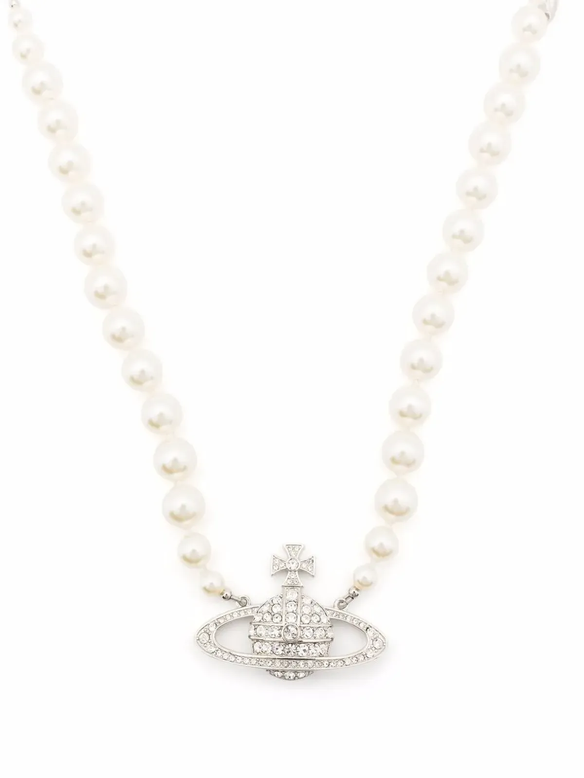 Vivienne Westwood Imogene クリスタルオーブ パール ネックレス - 画像1