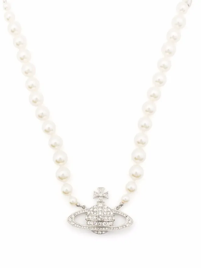 Vivienne Westwood Vivienne Westwood Imogene クリスタルオーブ パール ネックレスの商品画像
