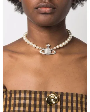 Vivienne Westwood Imogene クリスタルオーブ パール ネックレス - サムネイル2