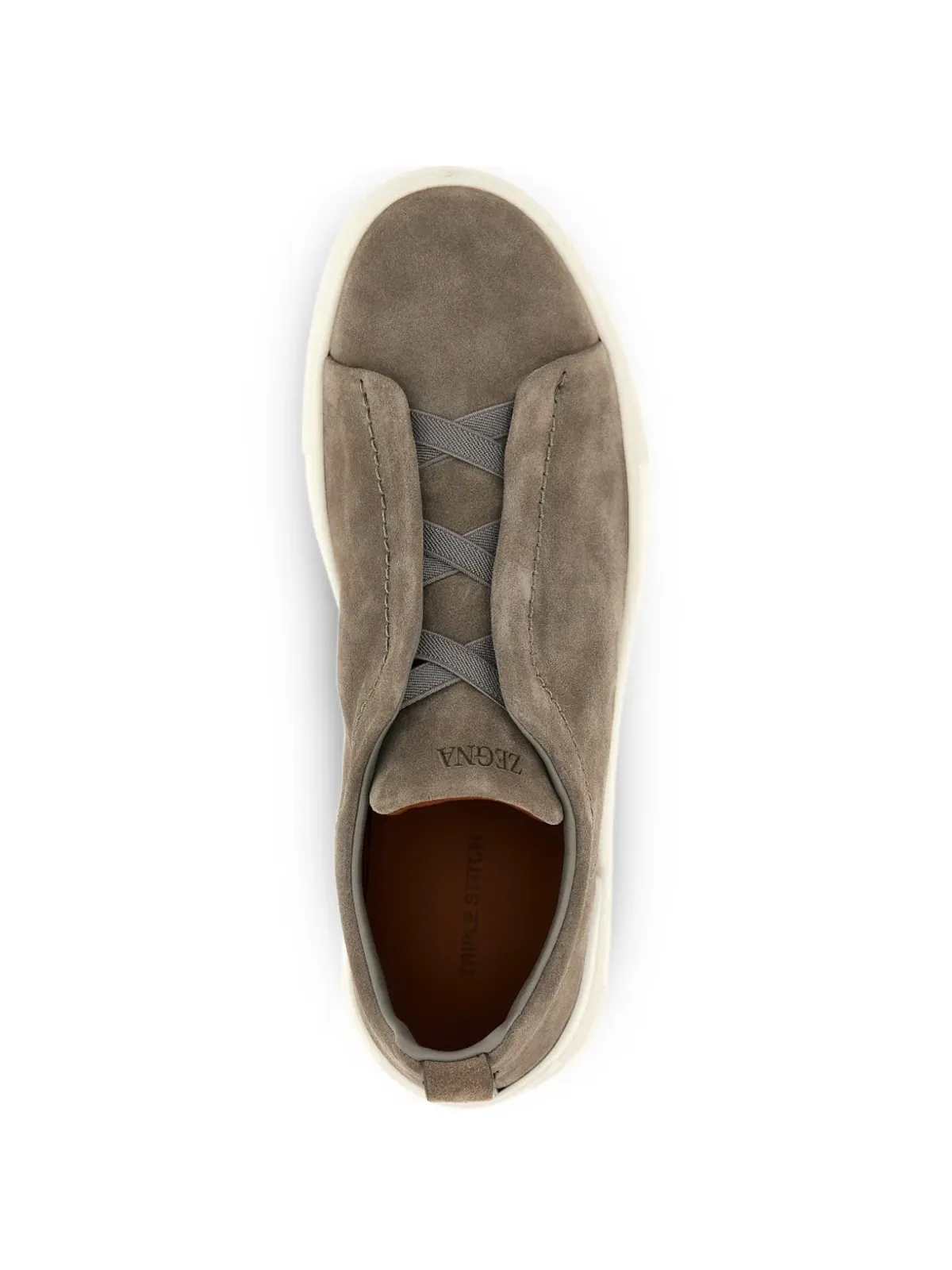 Zegna トリプルステッチ スニーカー - 画像3