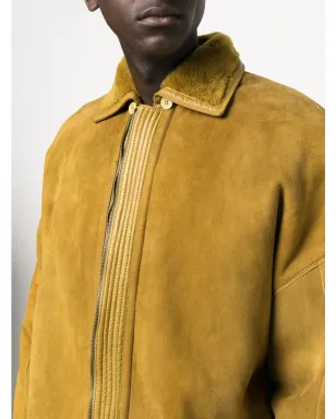 Versace Pre-Owned 1980年代ジップアップシェアリングコート イエロー - サムネイル5