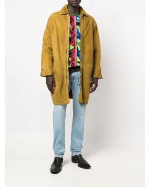 Versace Pre-Owned 1980年代ジップアップシェアリングコート イエロー - サムネイル2