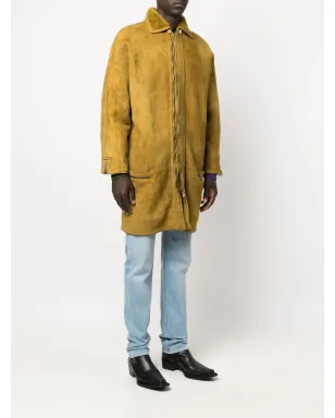 Versace Pre-Owned 1980年代ジップアップシェアリングコート イエロー - サムネイル3