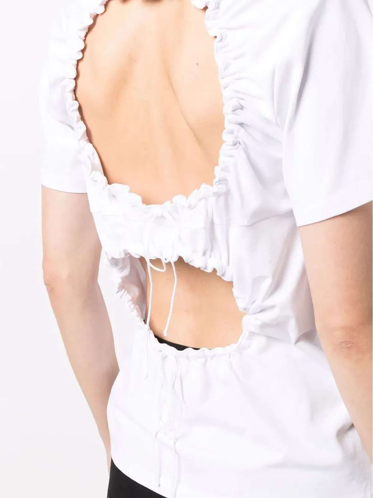 Cecilie Bahnsen バックカットアウトTシャツ - 画像5