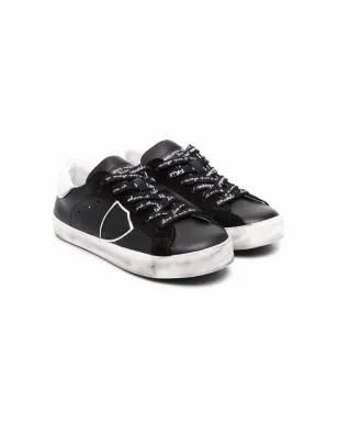 Philippe Model Kids Paris Veau レースアップスニーカー ブラック - サムネイル1