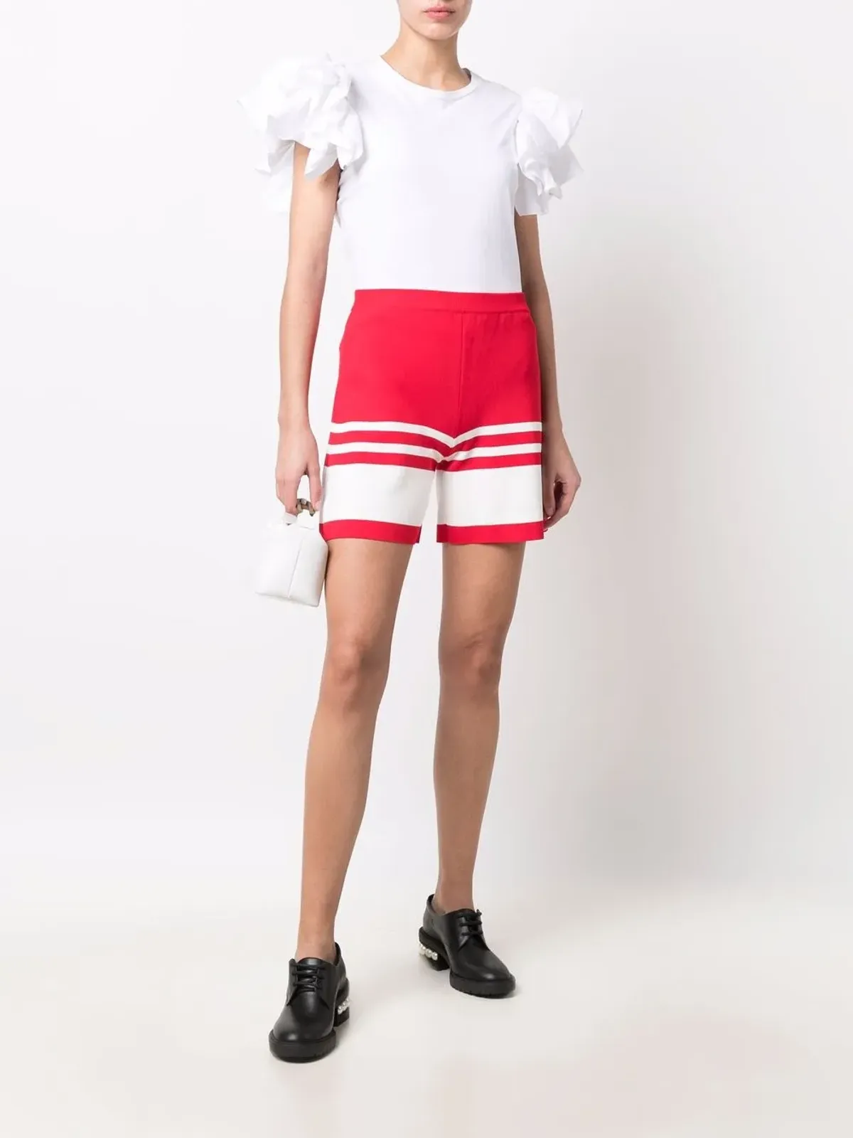 Boutique Moschino セーラー・ムードショーツ レッド - 画像2