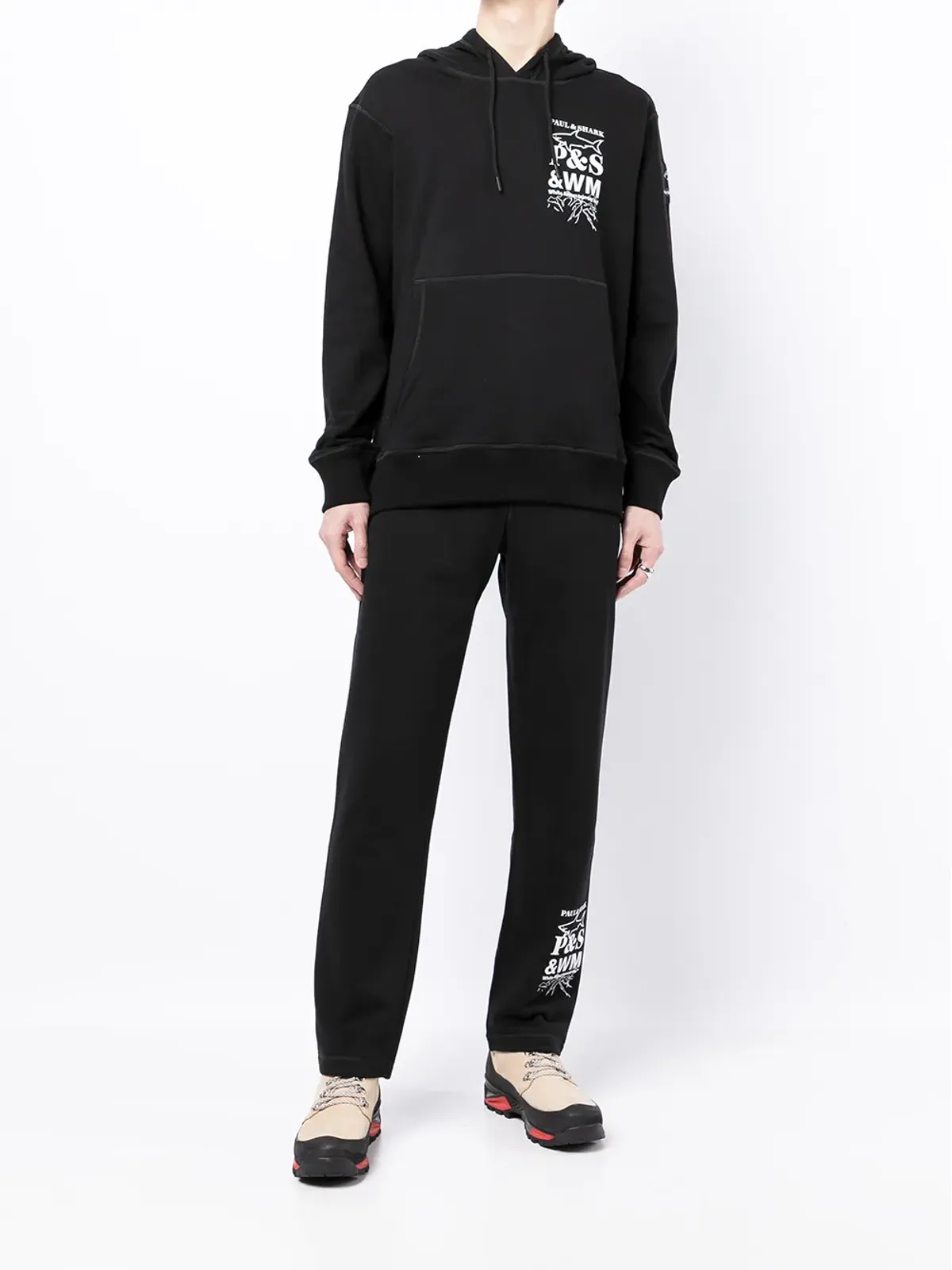 White Mountaineering ロゴプリント コットンフーディー - 画像2