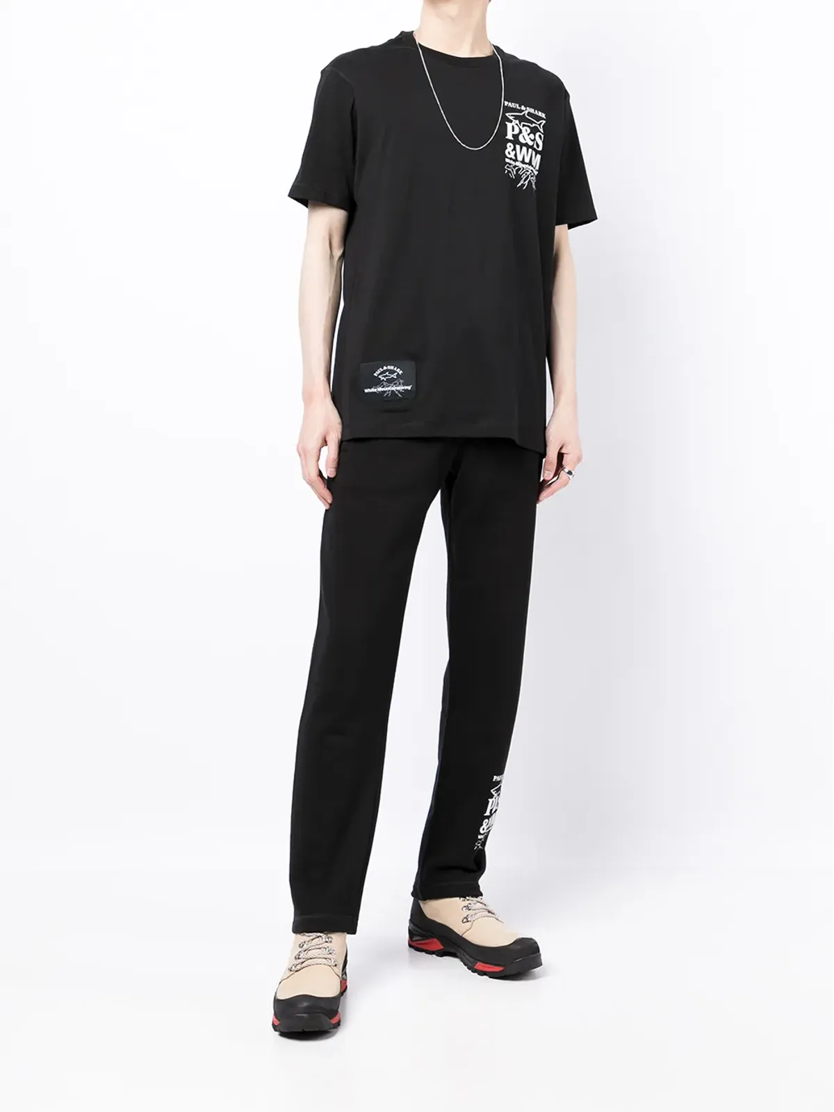 White Mountaineering ロゴプリント コットン スウェットパンツ - 画像2