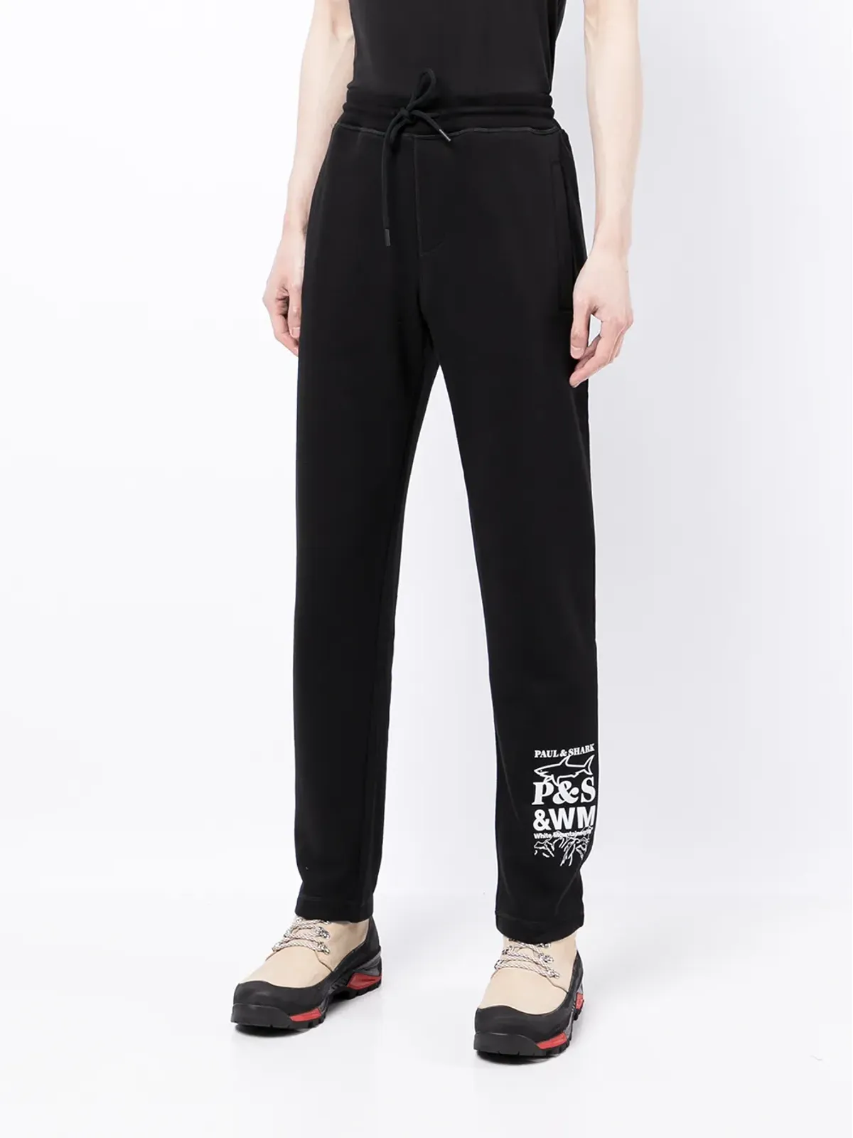 White Mountaineering ロゴプリント コットン スウェットパンツ - 画像3
