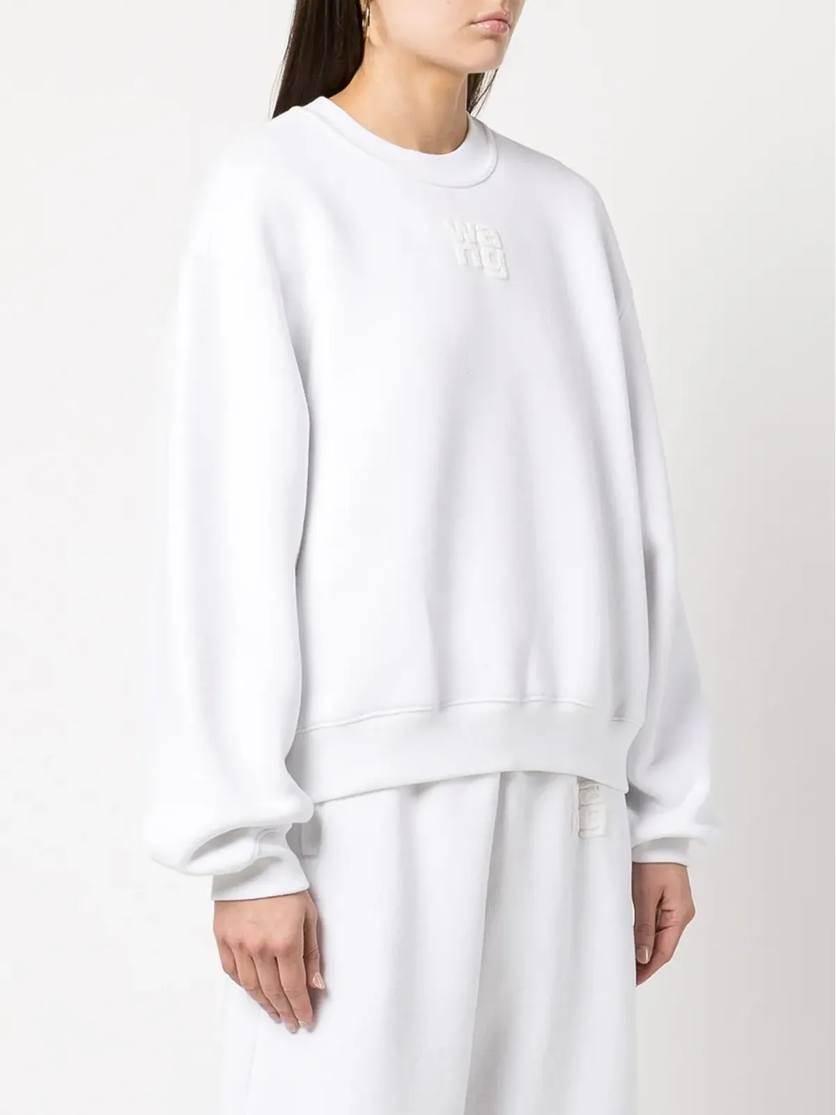 Alexander Wang ロゴプリント コットン スウェットシャツ（ホワイト） - 画像3