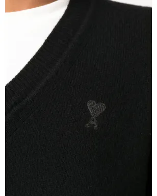 AMI Paris Vネック編みニットジャンパー - サムネイル5