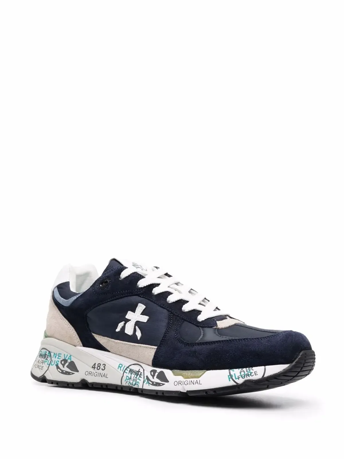 Premiata Mase パネルドスニーカー ブルー - 画像2