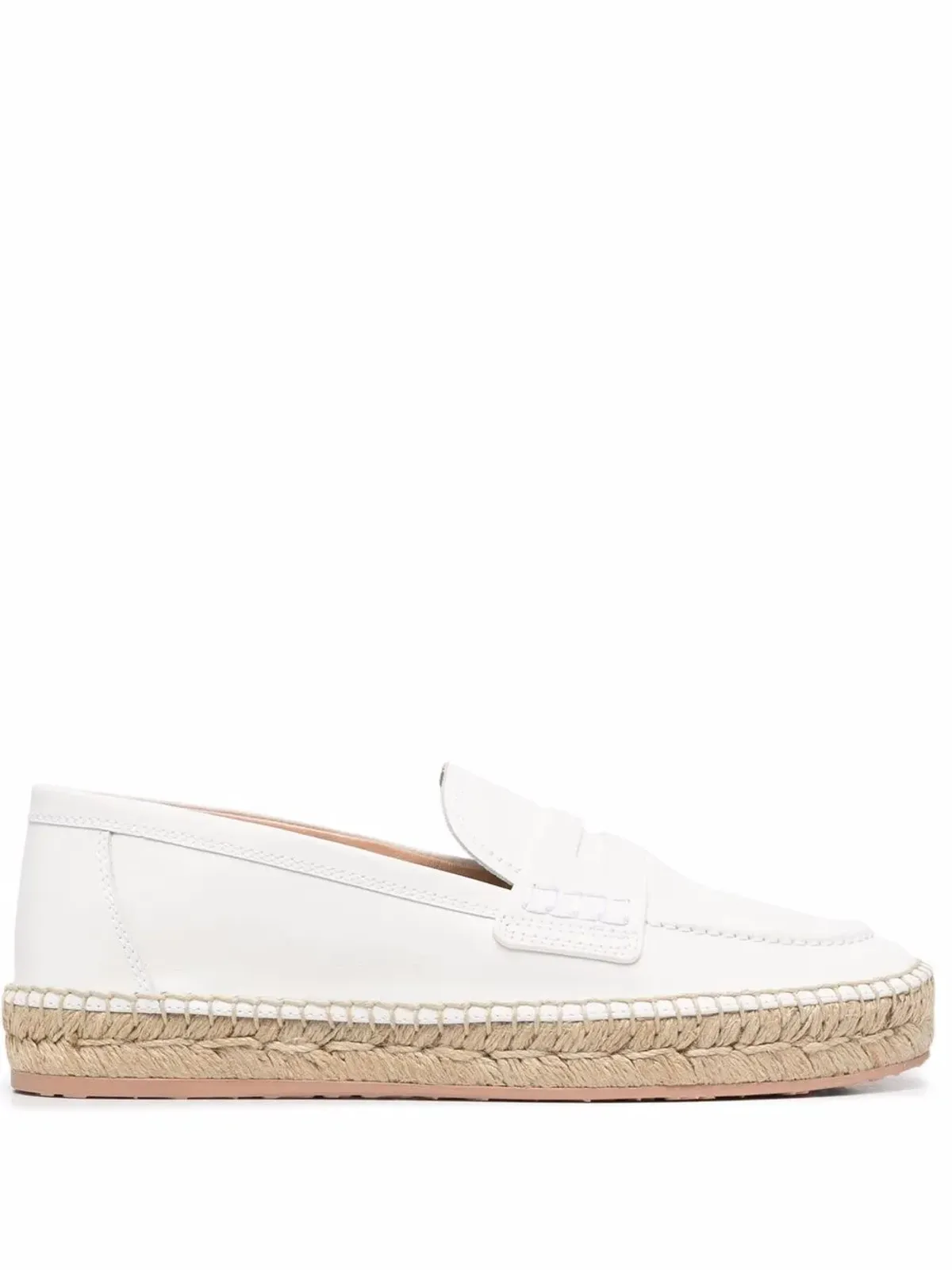 Gianvito Rossi 編み込みラフィア エスパドリーユ - White - 画像1
