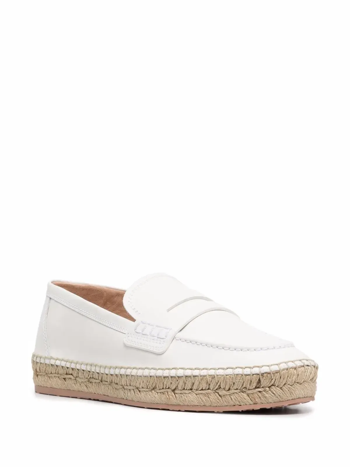 Gianvito Rossi 編み込みラフィア エスパドリーユ - White - 画像2