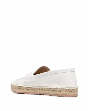 Gianvito Rossi 編み込みラフィア エスパドリーユ - White - サムネイル3
