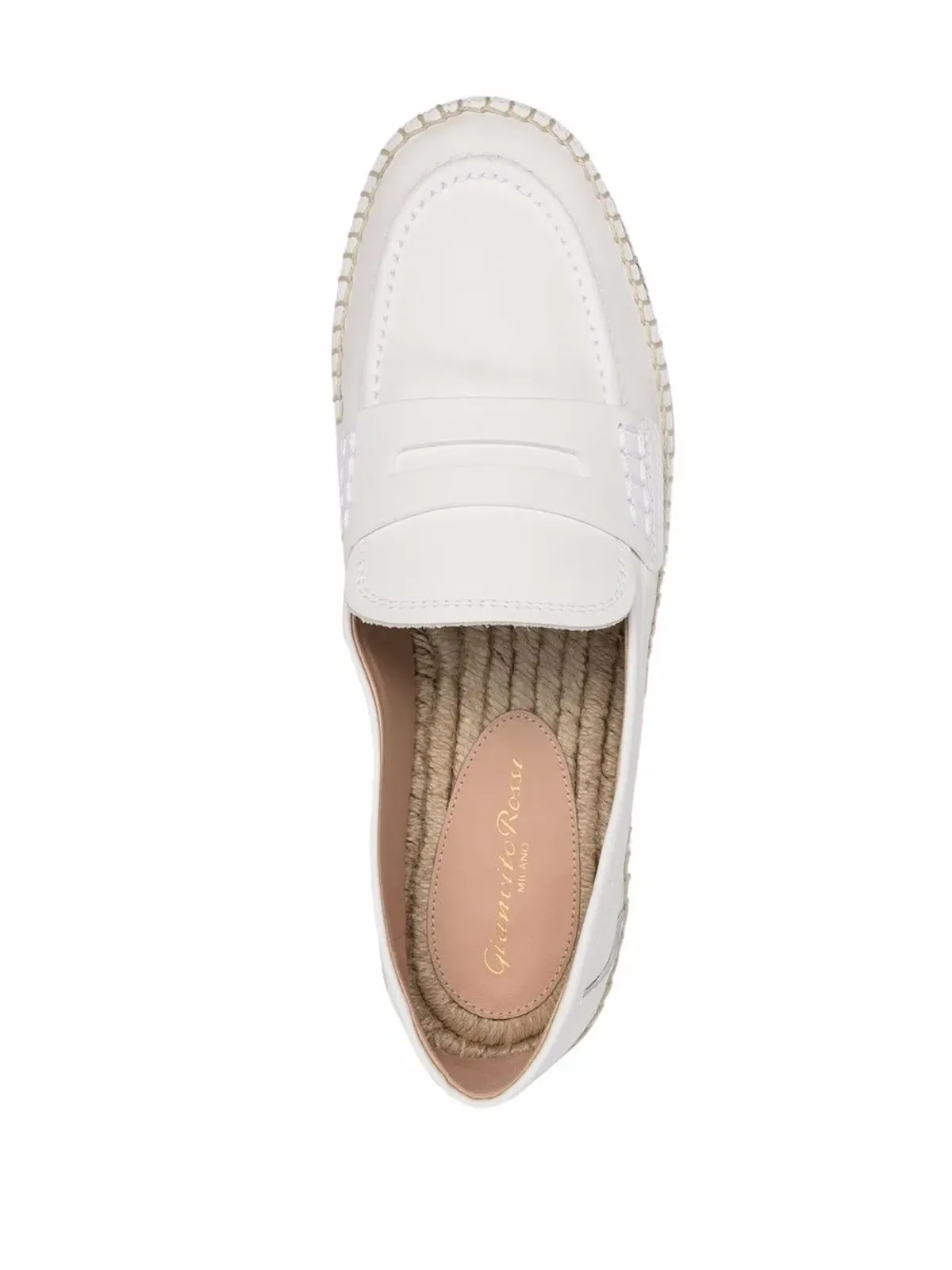 Gianvito Rossi 編み込みラフィア エスパドリーユ - White - 画像4