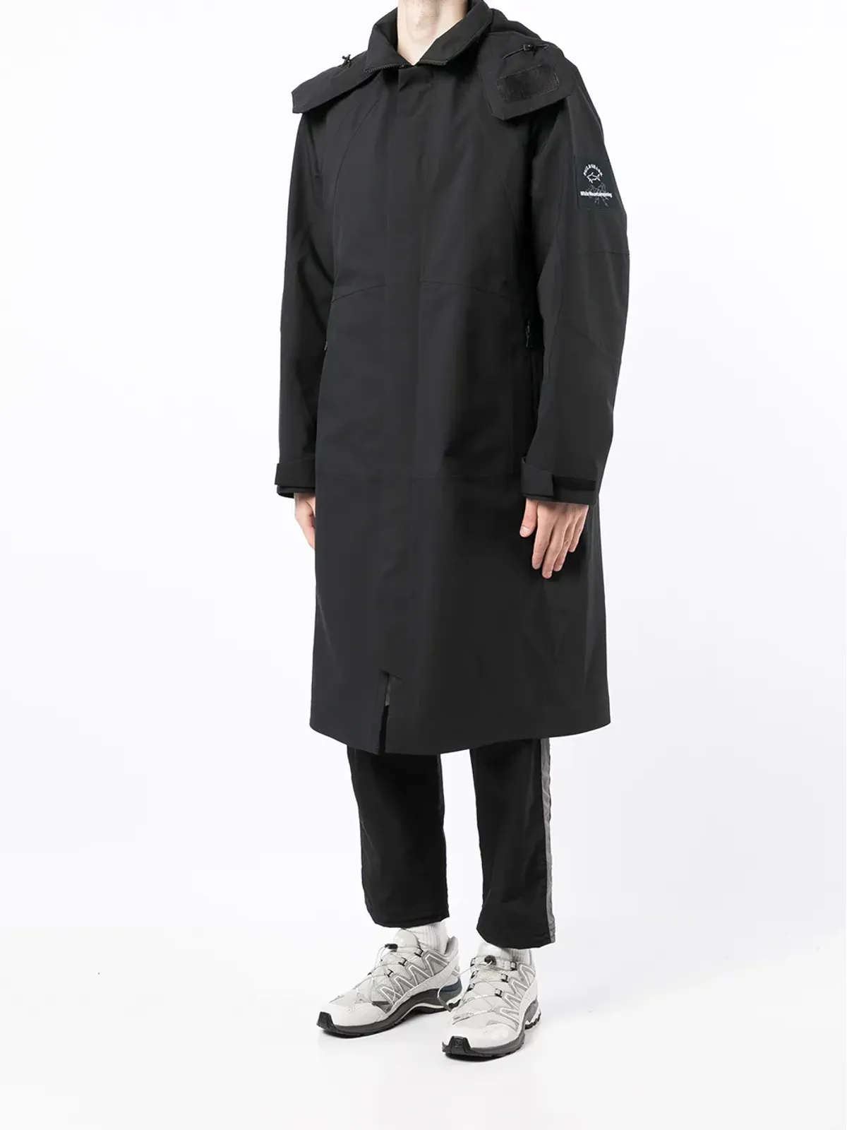 White Mountaineering ロゴパッチ付きフードジャケット - 画像3
