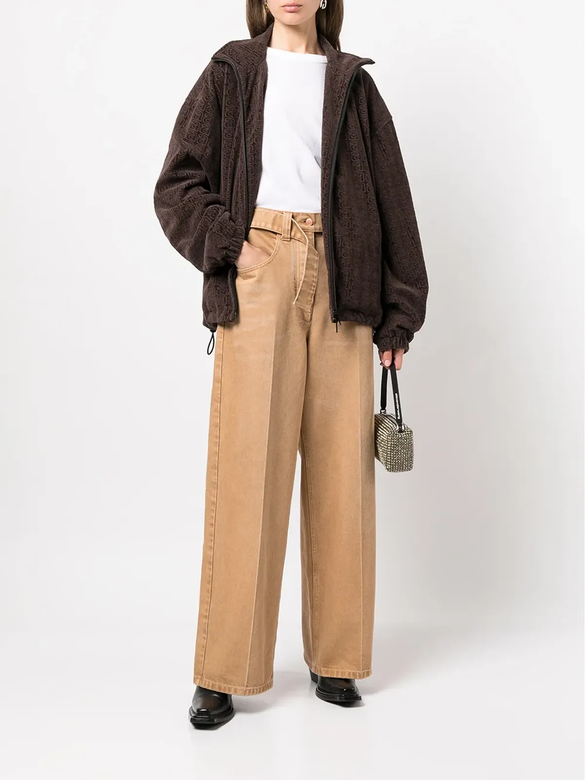 Alexander Wang ベルト付き ワイドレッグジーンズ - 画像2