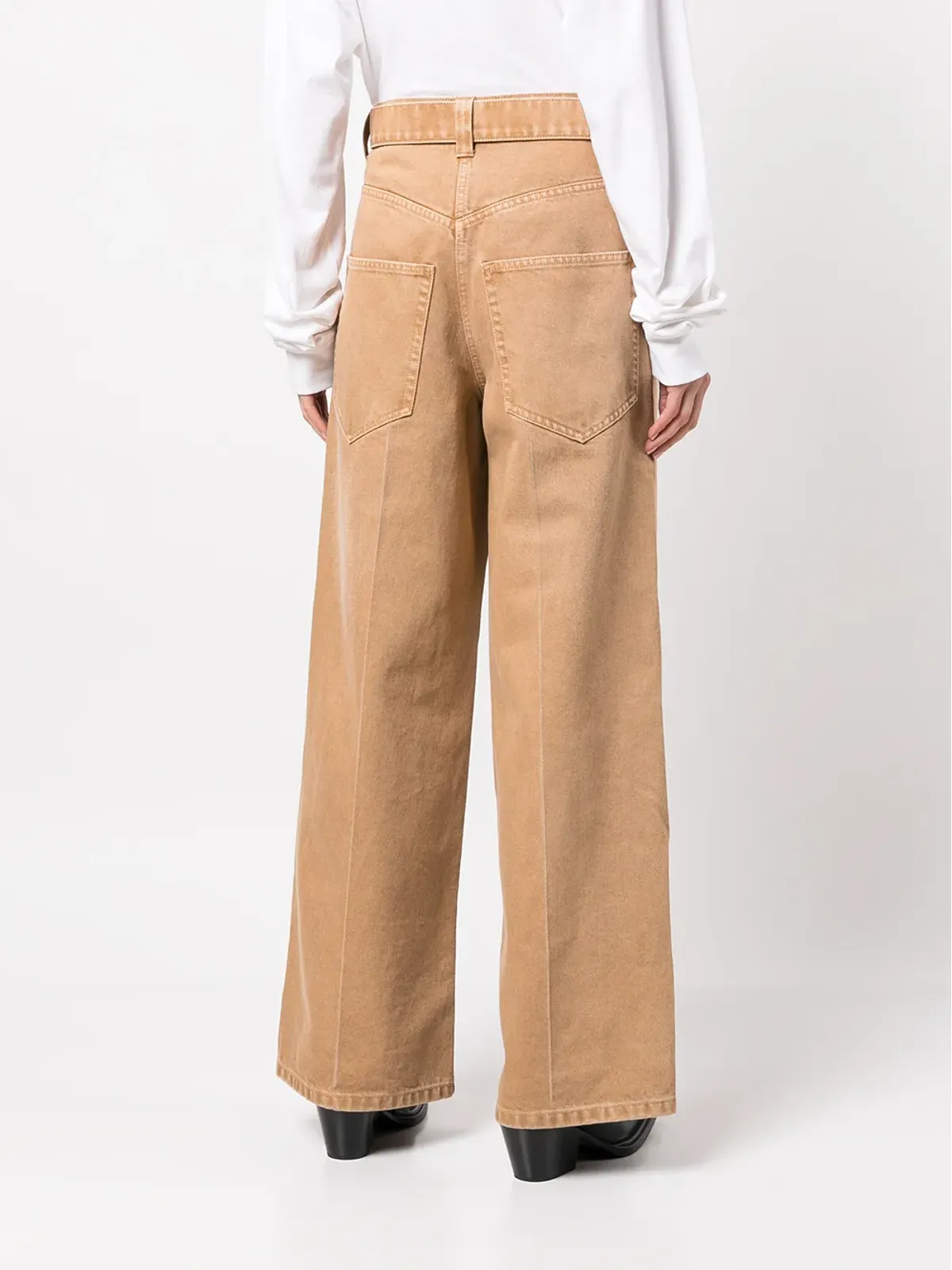 Alexander Wang ベルト付き ワイドレッグジーンズ - 画像4