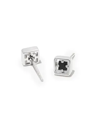 Suzanne Kalan 18ktホワイトゴールド インレイ サファイア スタッドピアス - サムネイル2