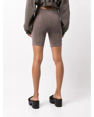 Alexander Wang ハイウェスト コットン サイクリングショーツ - ブラウン - サムネイル4