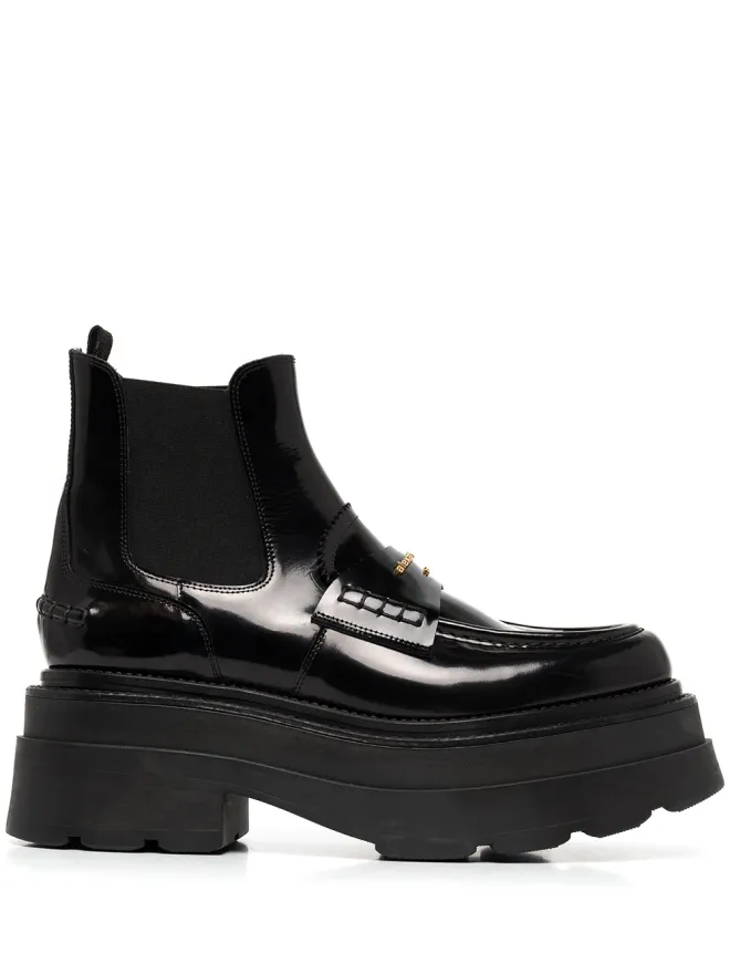 Alexander Wang Alexander Wang ロゴプレート付き チャンクソール ブーツの商品画像