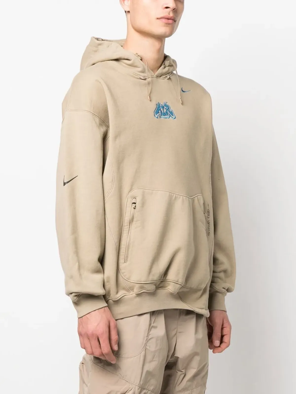 Nike X Off-White スウッシュロゴディテールのフーディー - 画像3