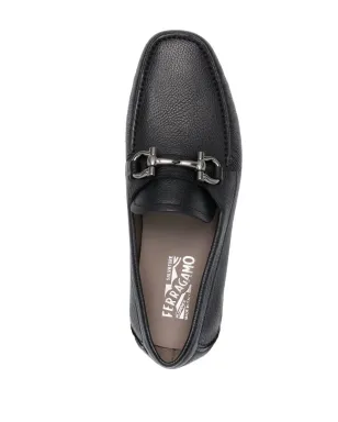 Ferragamo ガンチーニ ペブルドエフェクト ローファー - ブラック - サムネイル4