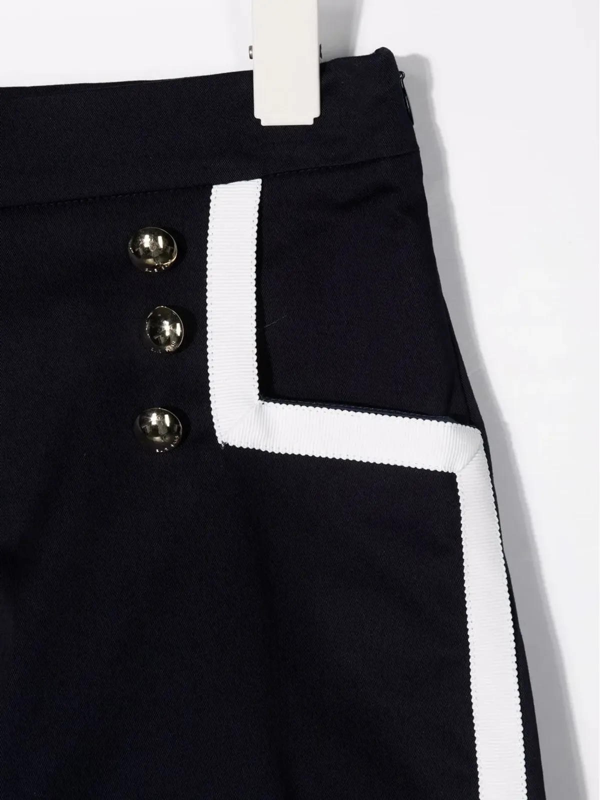 ELIE SAAB JUNIOR ダブルボタンストライプショーツ ブルー - 画像3