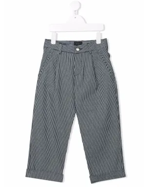 Fay Kids striped straight-leg chinos - Blue - サムネイル1