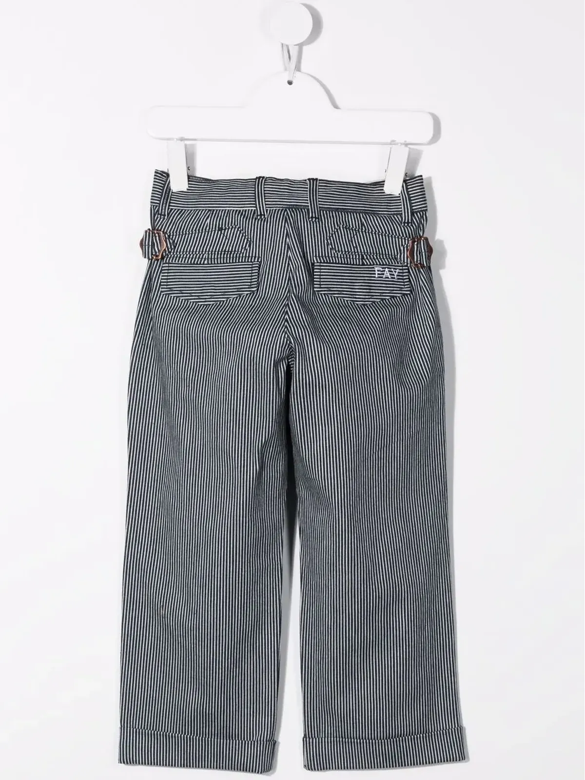 Fay Kids striped straight-leg chinos - Blue - 画像2