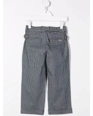 Fay Kids striped straight-leg chinos - Blue - サムネイル2