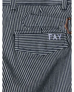 Fay Kids striped straight-leg chinos - Blue - サムネイル3