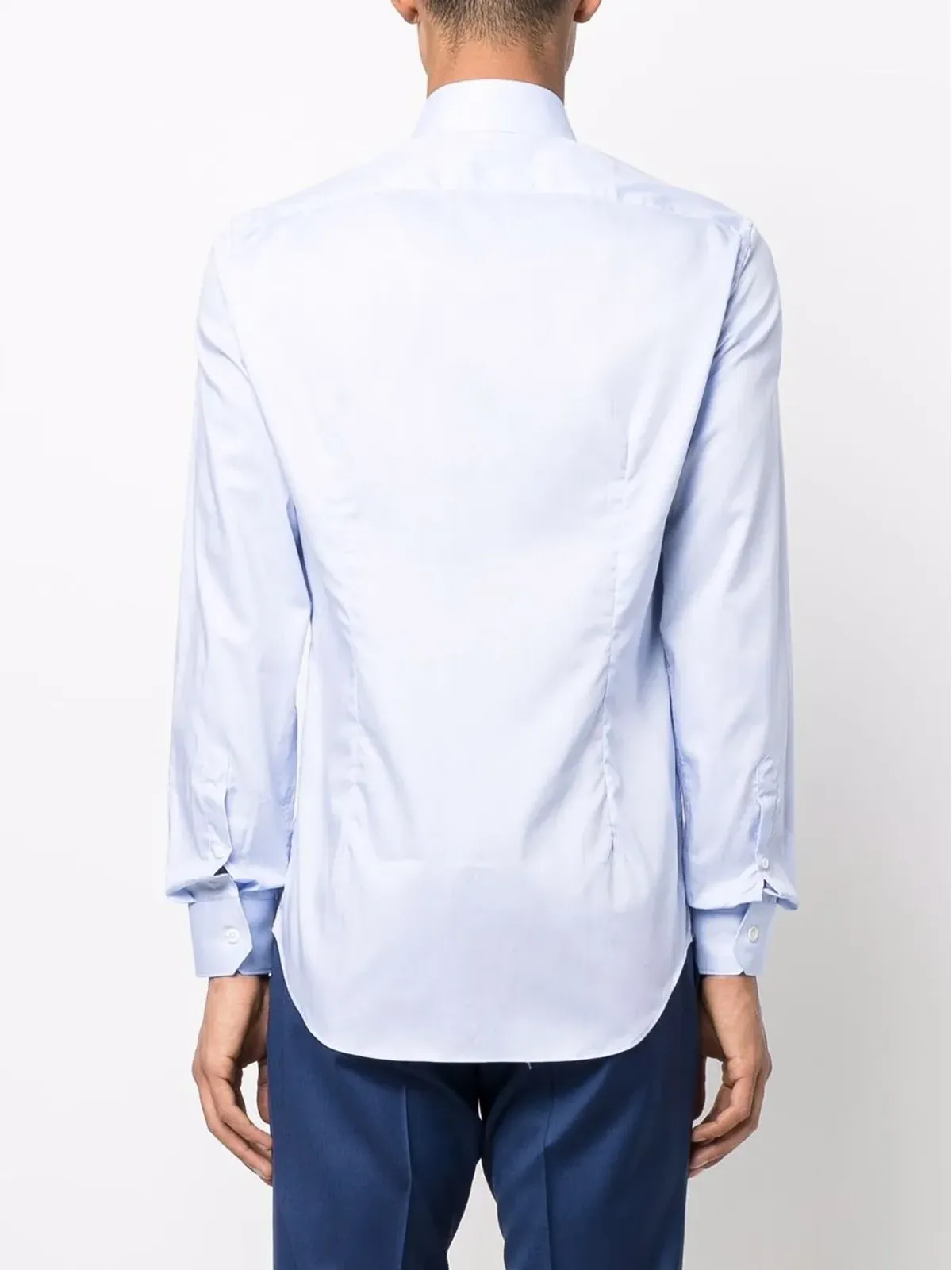 Corneliani 長袖コットンシャツ ブルー - 画像4