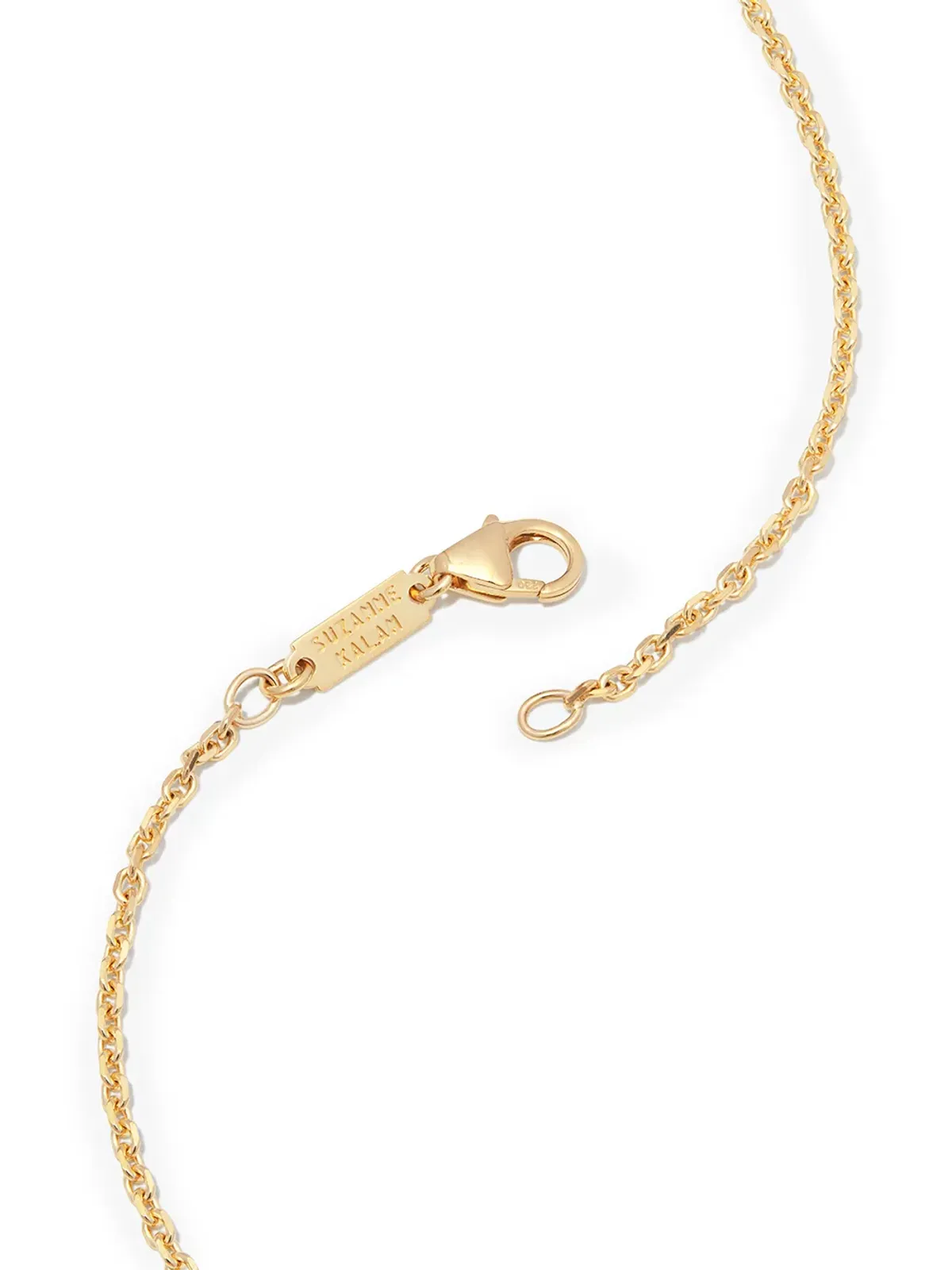 Suzanne Kalan 18kt イエローゴールド インレイ サファイア ドッグタグ ペンダント ネックレス - 画像4