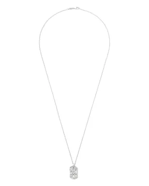 Suzanne Kalan 18ktホワイトゴールド インレイ ダイヤモンド ドッグタグ ペンダント ネックレス - サムネイル2
